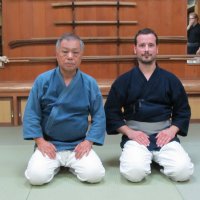 Sugino sensei a Jiří Kučera v Sugino dojo